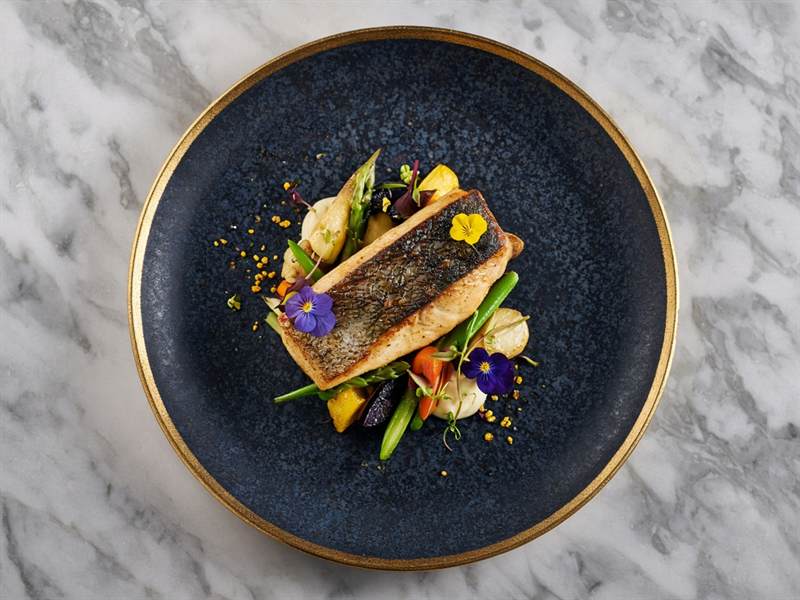 Assiette signature mer et légumes de saison
